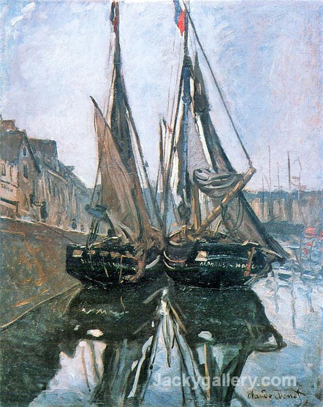 Fishing Boats at Honfleur by Claude Monet paintings reproduction